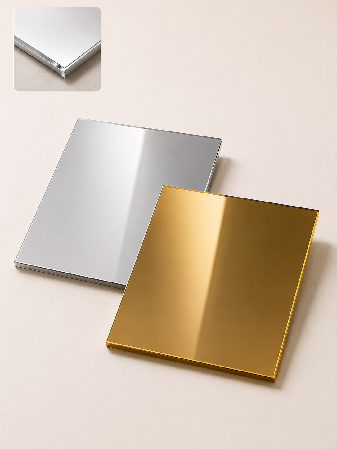 Panneaux Dibond aluminium miroir
