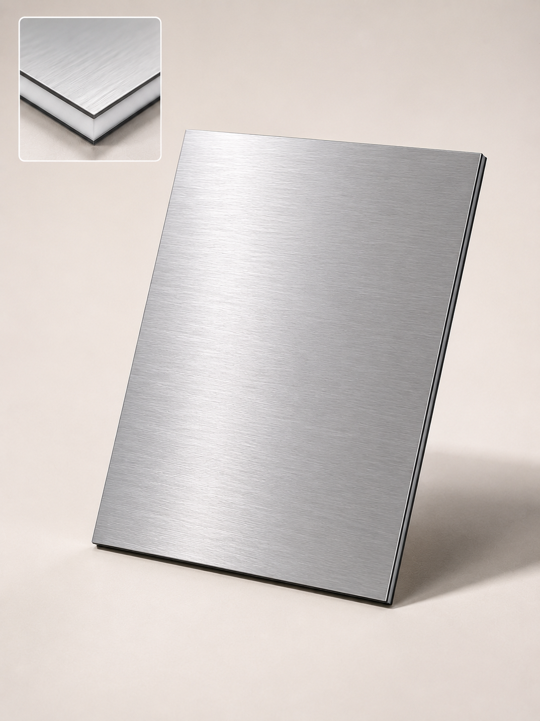Plaque composite aluminium miroir